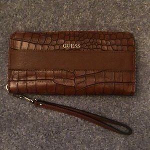 Crocodile Skin (faux) Wrist Wallet